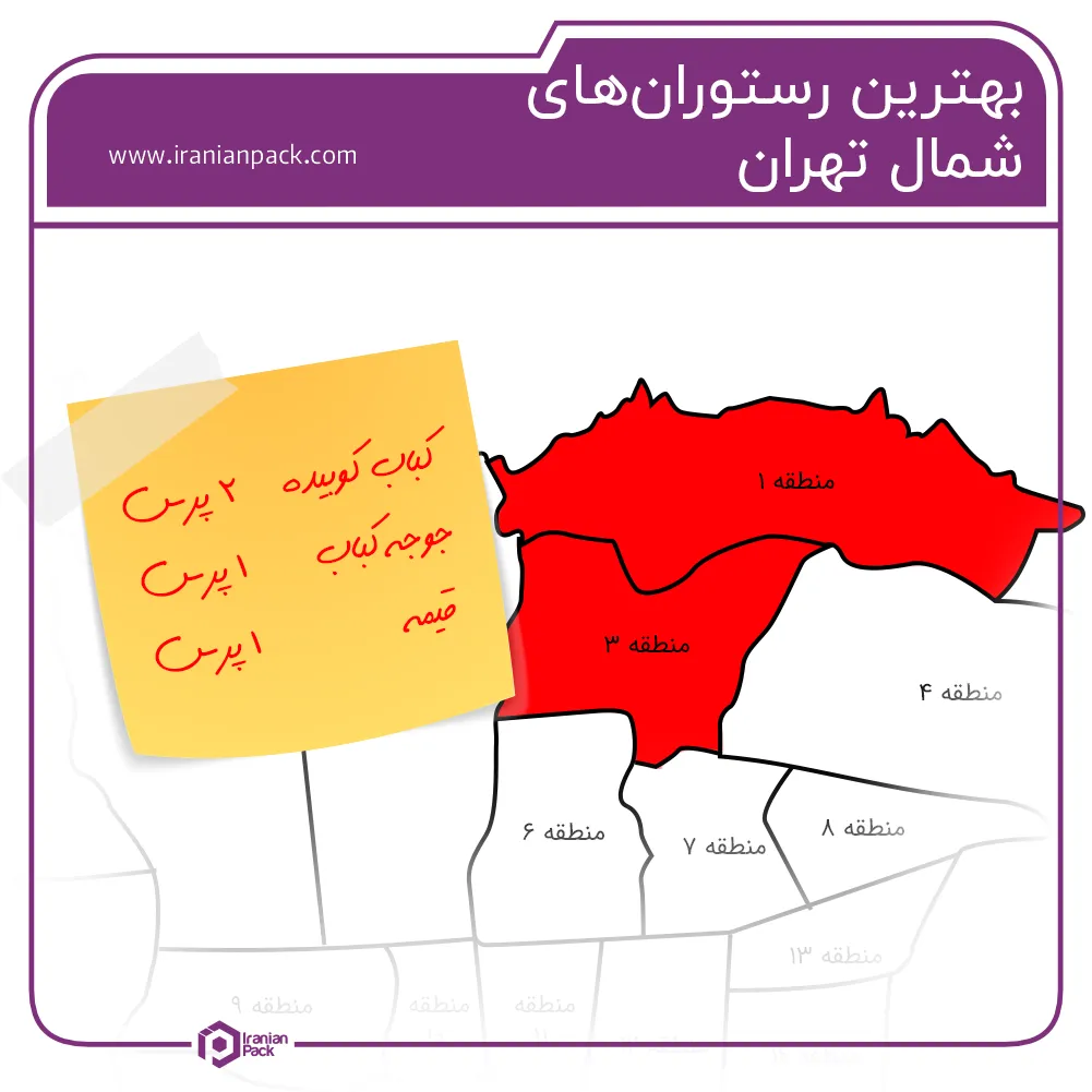 بهترین رستوران های شمال تهران