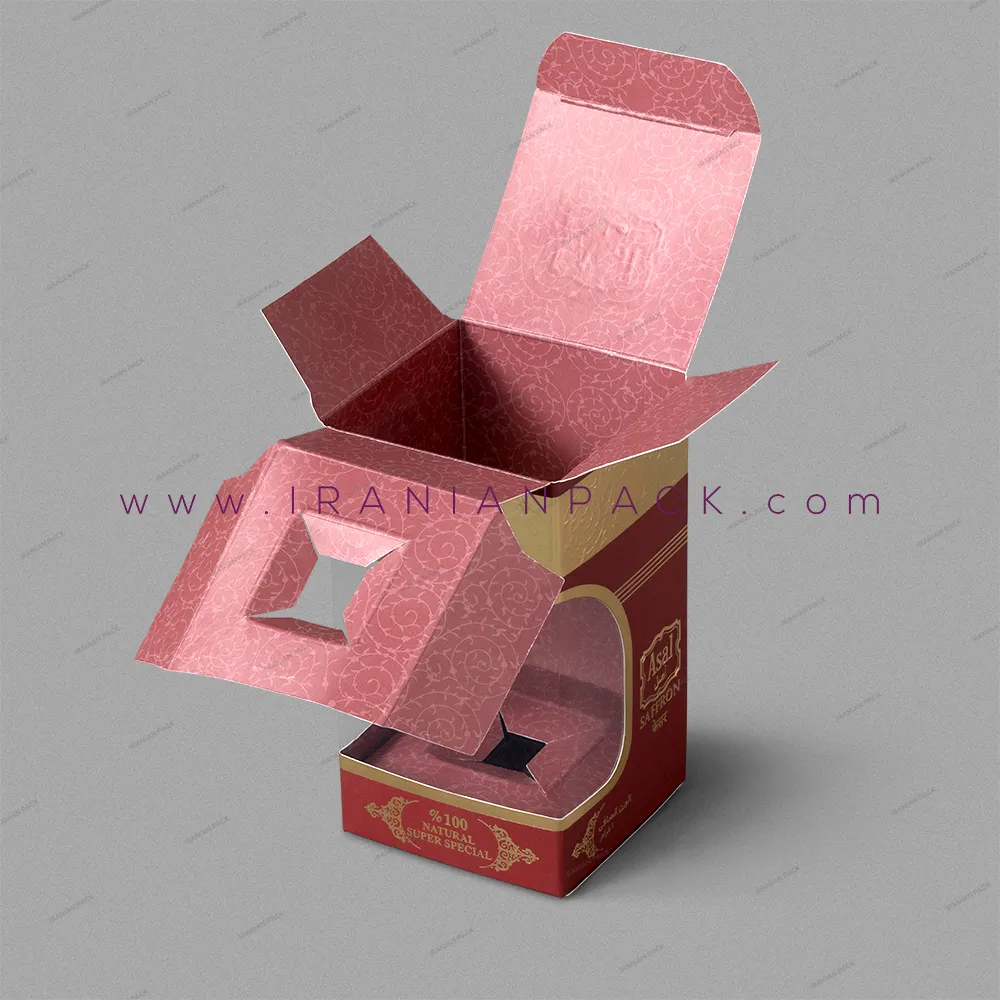 جعبه زعفران صادراتی طلاکوب 2 بسته بندی زعفران صادراتی